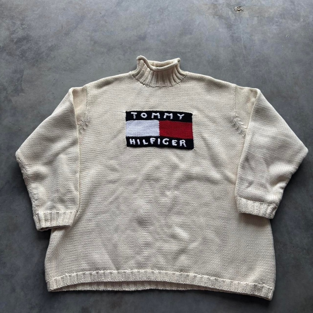 Vintage 90s Tommy Hilfiger Turtle Neck Sweater